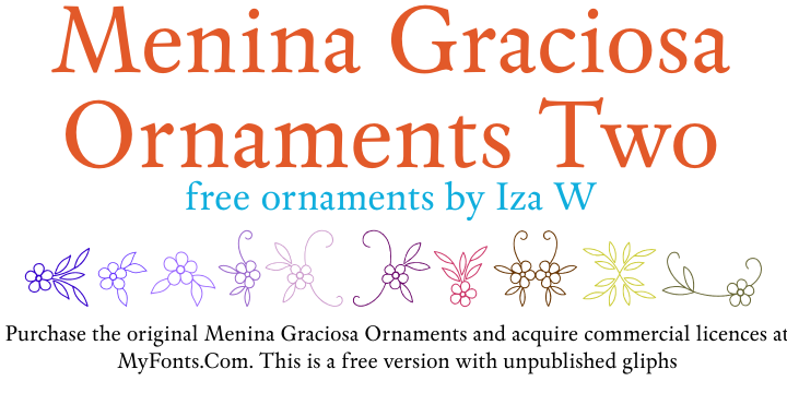 Menina Graciosa Ornaments Two